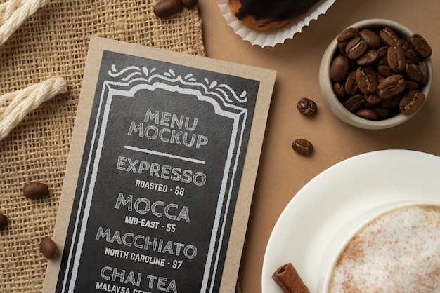 Café-Menü-Mockup-Design