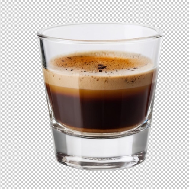 PSD café num copo centrado sem fundo