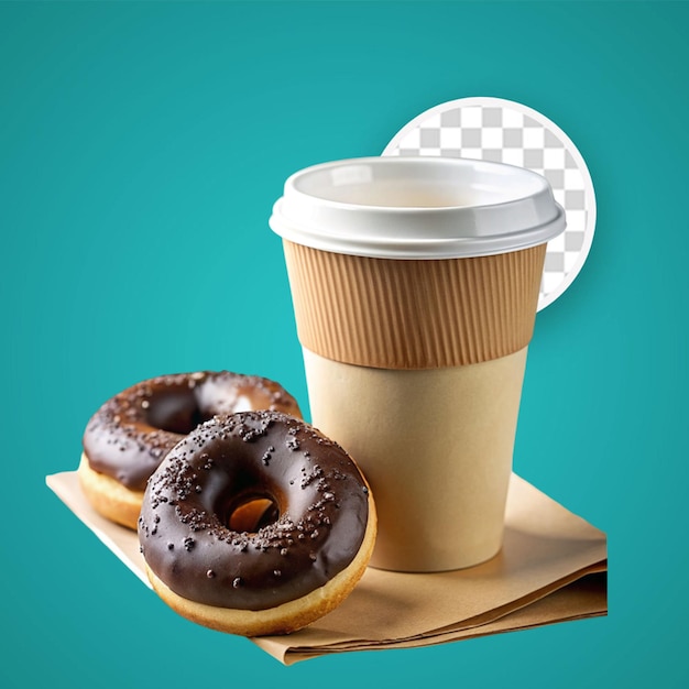 El café y las rosquillas Ilustración 3D