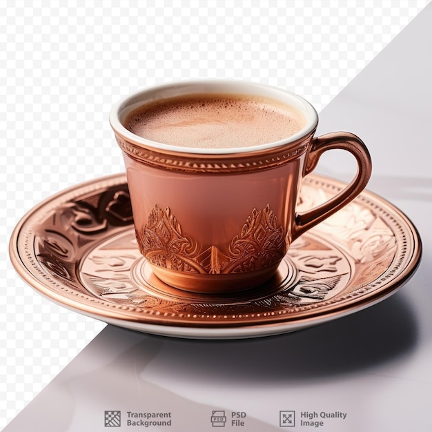 PSD café turco na sua forma tradicional