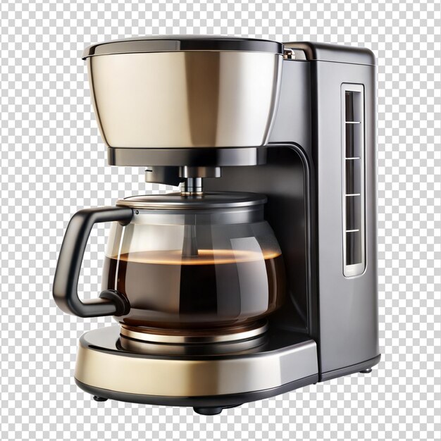 Cafetera aislada en un fondo transparente PNG