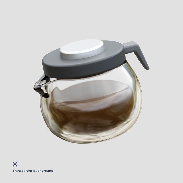 PSD cafetera ilustración 3d