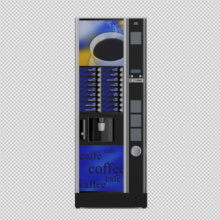 PSD cafetera isométrica 3d rendering aislado