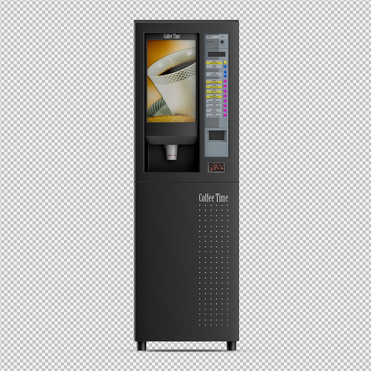 PSD cafetera isométrica 3d rendering aislado
