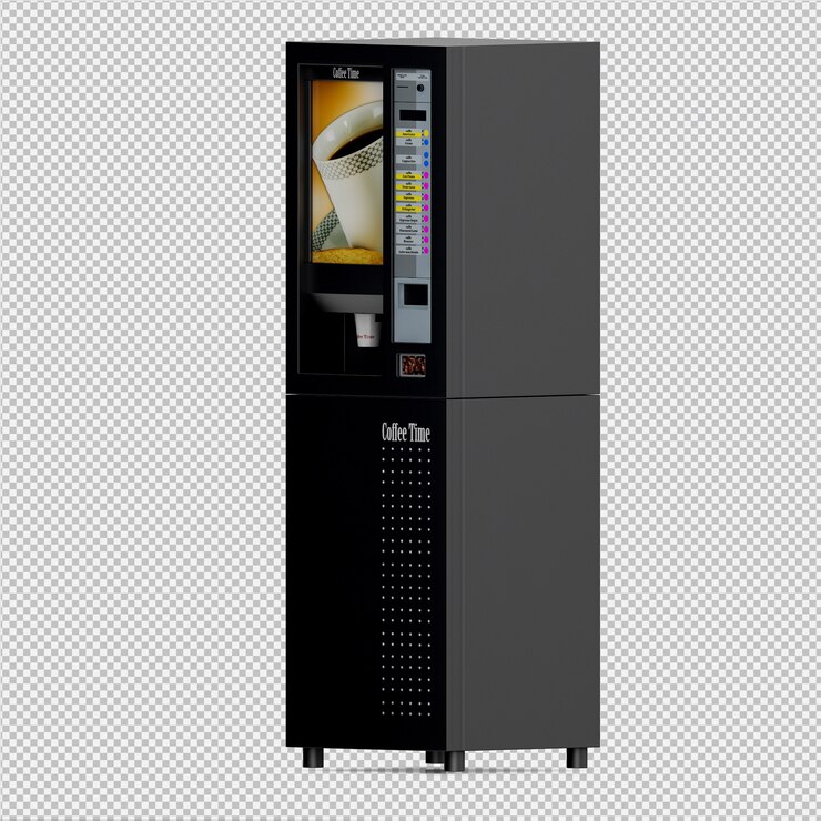 PSD cafetera isométrica 3d rendering aislado