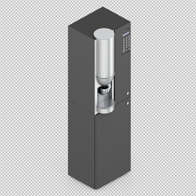 Cafetera isométrica 3D rendering aislado