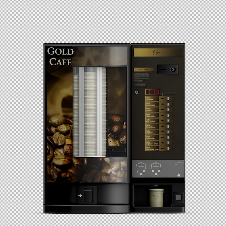PSD cafetera isométrica 3d rendering aislado