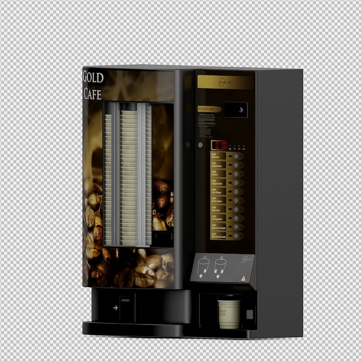 PSD cafetera isométrica 3d rendering aislado
