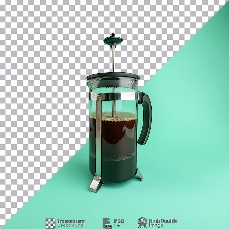 PSD caffè a pressa francese isolato