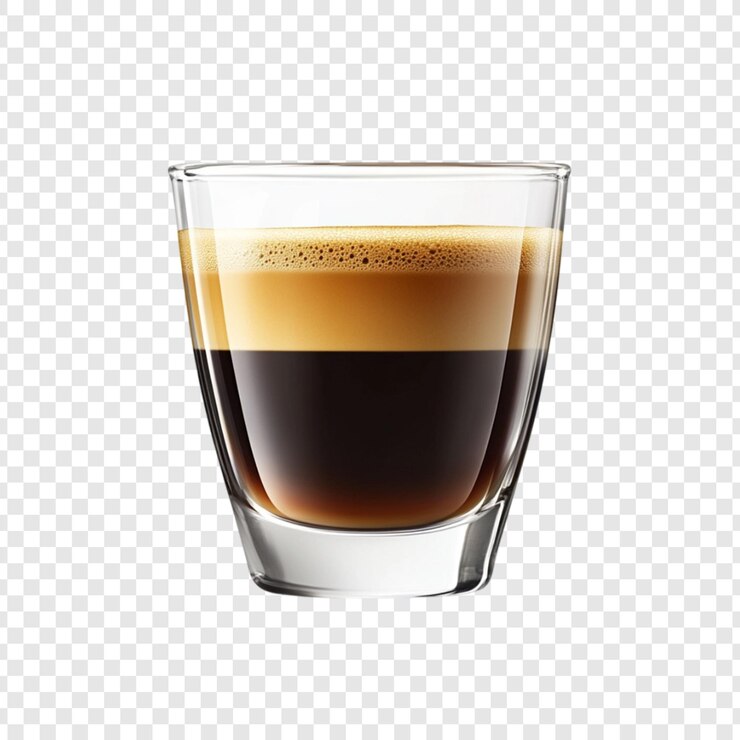 PSD caffè macchiato in bicchiere bevanda deliziosa caffeina bevanda espresso schiuma stratificata