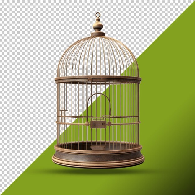 Cage D'oiseau Sur Fond Transparent Image Png