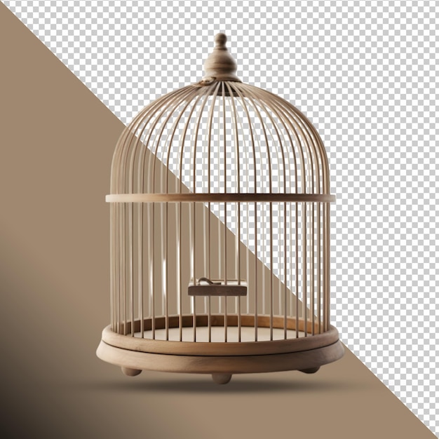 PSD cage d'oiseau sur fond transparent image png