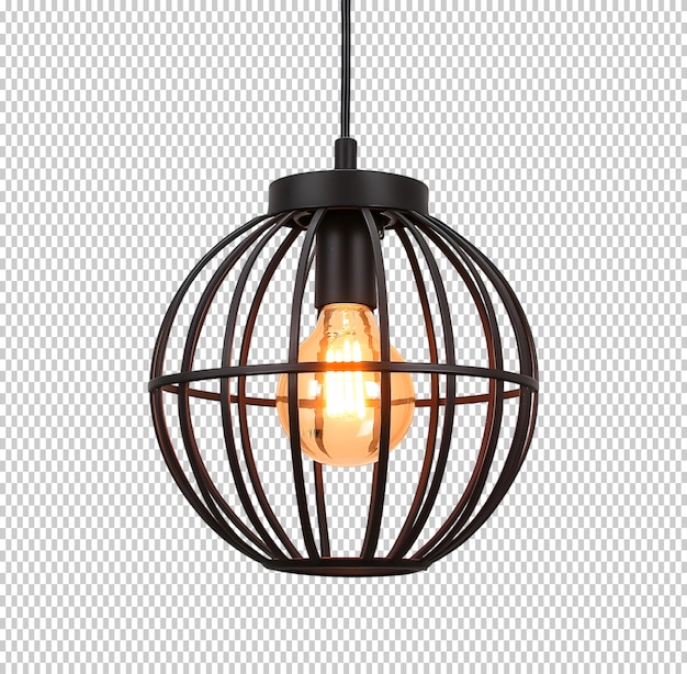 Cage Pendant Light isoliert auf durchsichtigem Hintergrund