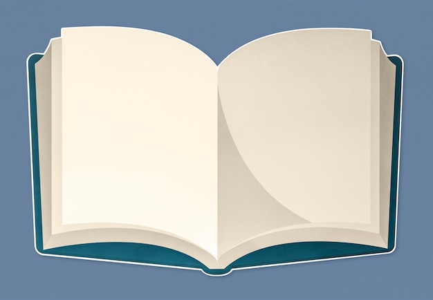 Un cahier ouvert avec des pages blanches