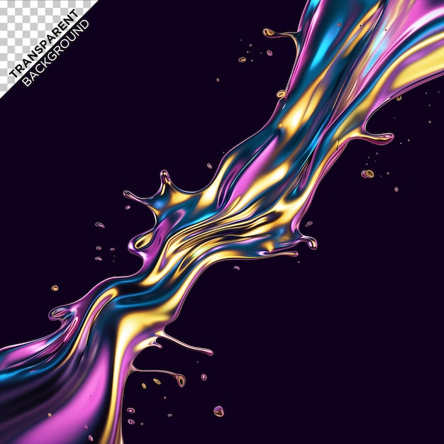 Cairan holografik warna-warni 3D