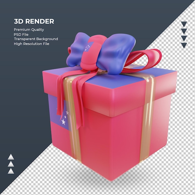 Caixa 3D com bandeira de Samoa renderizando vista direita