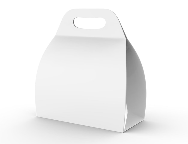 PSD caixa de bolo branca em renderização 3d