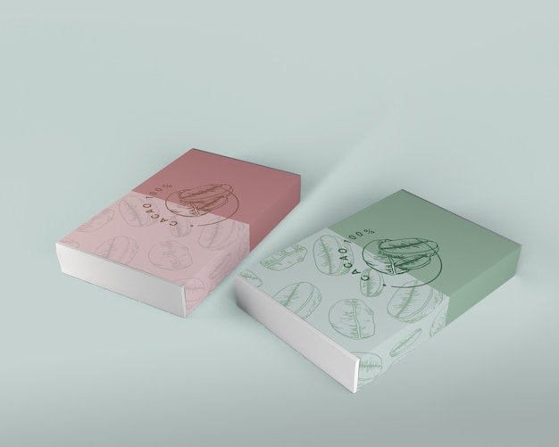Caixa de design de chocolate mock-up