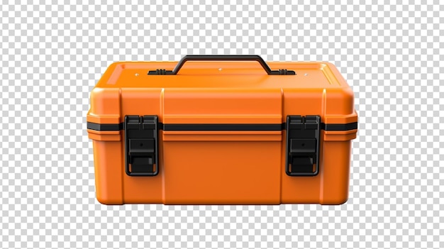 PSD caixa de ferramentas laranja isolada em fundo transparente