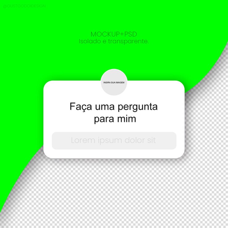 PSD caixa de perguntas da rede social