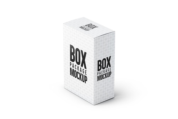 Caixa retangular e maquete de caixa de embalagem de produto para maquete de caixa retangular