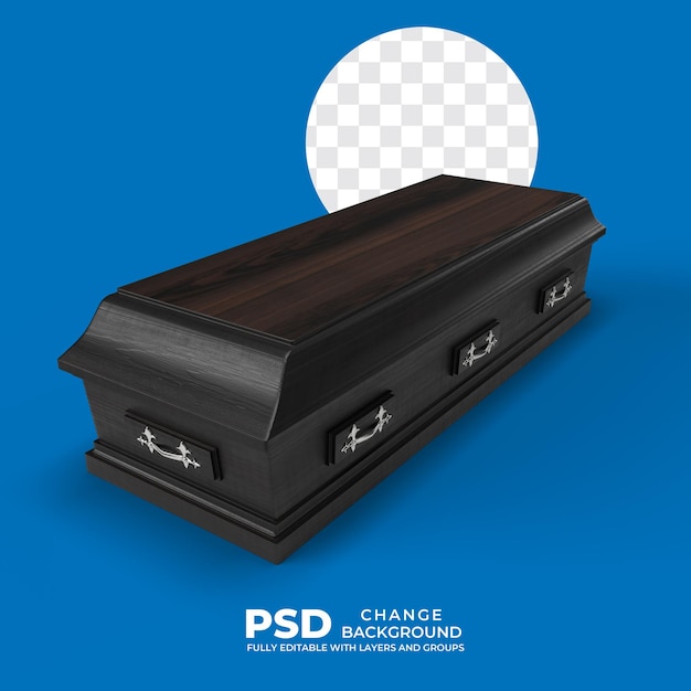 PSD caixão de madeira psd