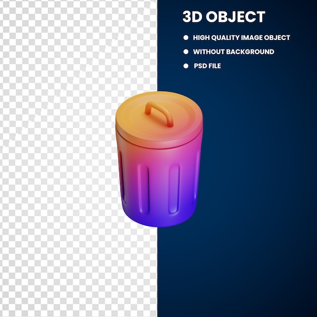 Caixas de lixo PSD 3D