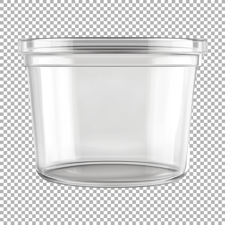 PSD caja de almacenamiento transparente para alimentos en png sobre un fondo transparente