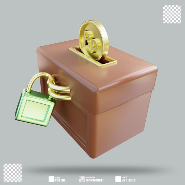 Caja de caridad de ilustración 3D 3