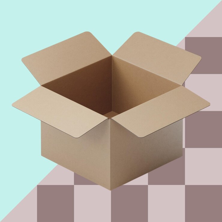 Caja de cartón abierta