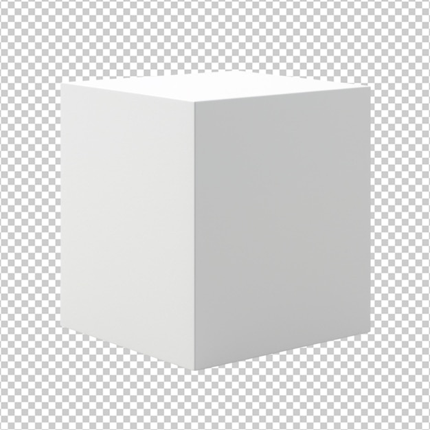 Caja de cartón blanca en blanco png