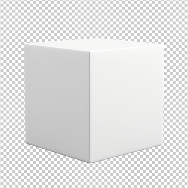 Caja de cartón blanca en blanco png