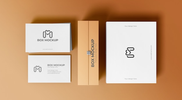 Caja de cartón minimalista con cierre magnético