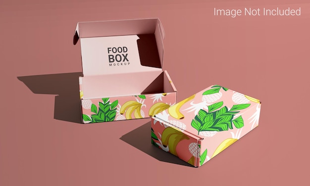 Caja de cartón y papel Mockup PSD Mockup Design