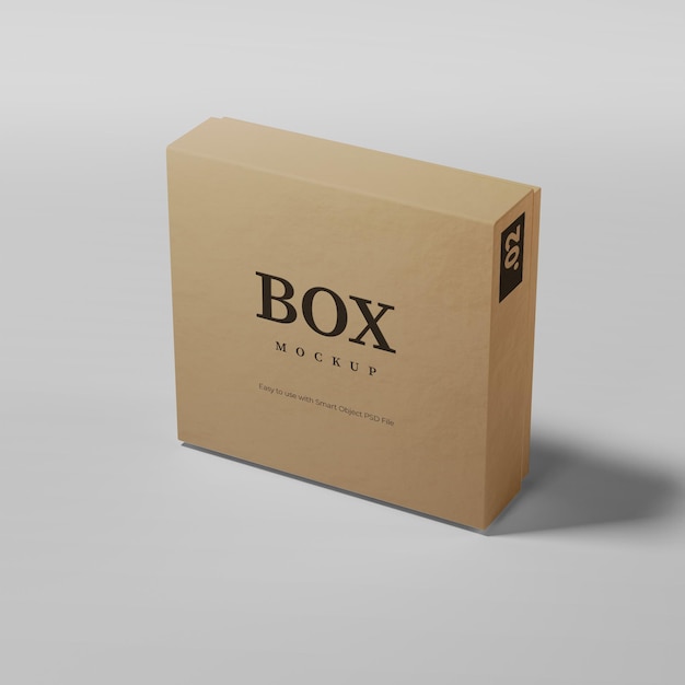 Caja de cartón realista aislada