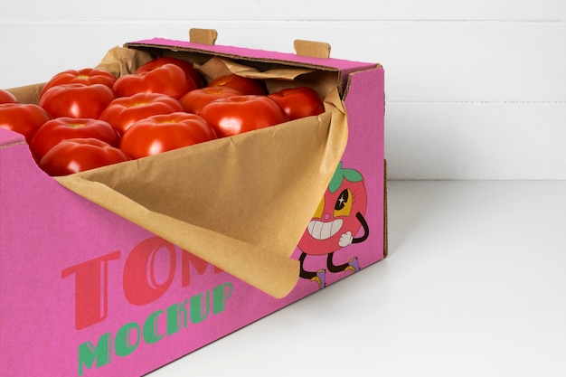 Caja de cartón para tomates