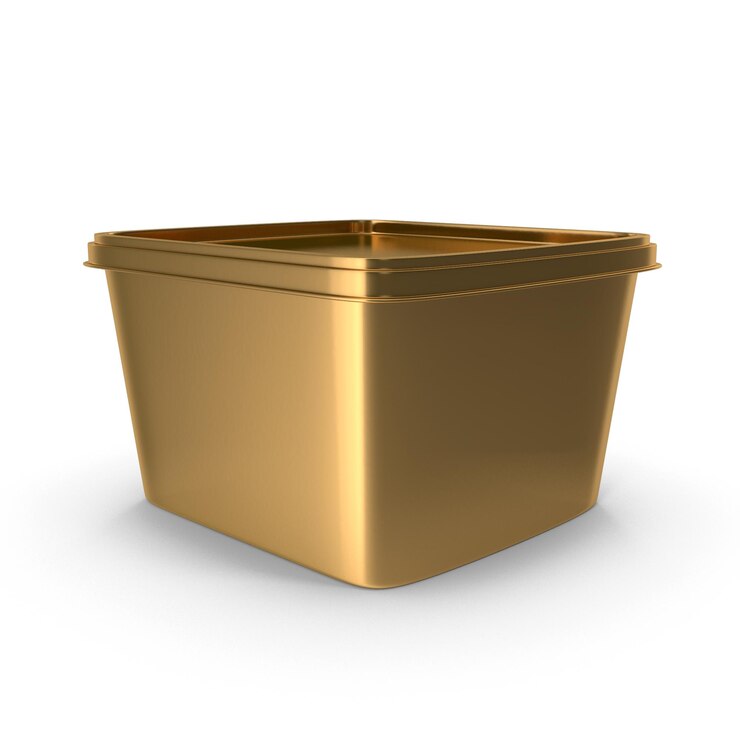 PSD una caja de color dorado con una tapa que dice la palabra en ella