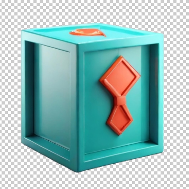 PSD caja de diseño de cubos de bloques 3d