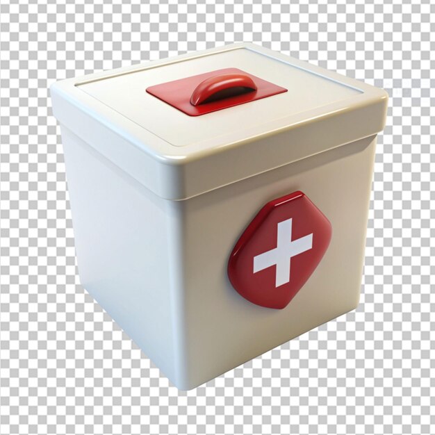 PSD caja de donación de hepatitis en un fondo transparente