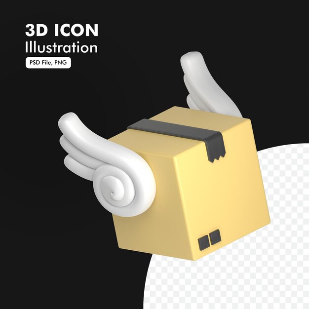 caja de entrega rápida ilustración 3d