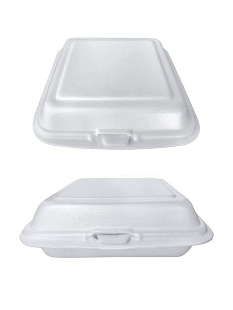caja de espuma blanca de fondo transparente
