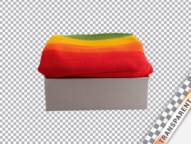 Una caja con fondo transparente de suéter