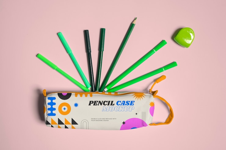 PSD caja de lápices de colores para útiles escolares