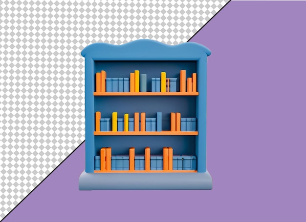 PSD caja de libros png