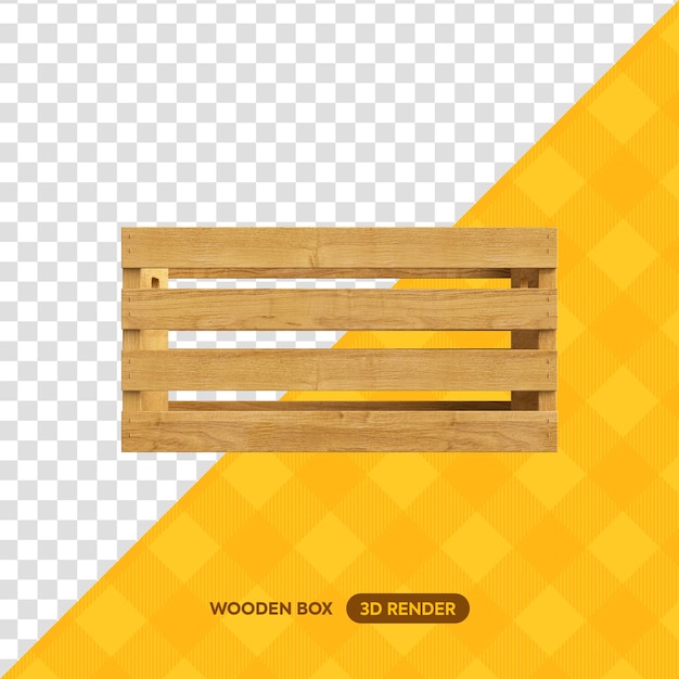 Caja de madera para la celebración brasileña de la fiesta de São João Junina en 3D