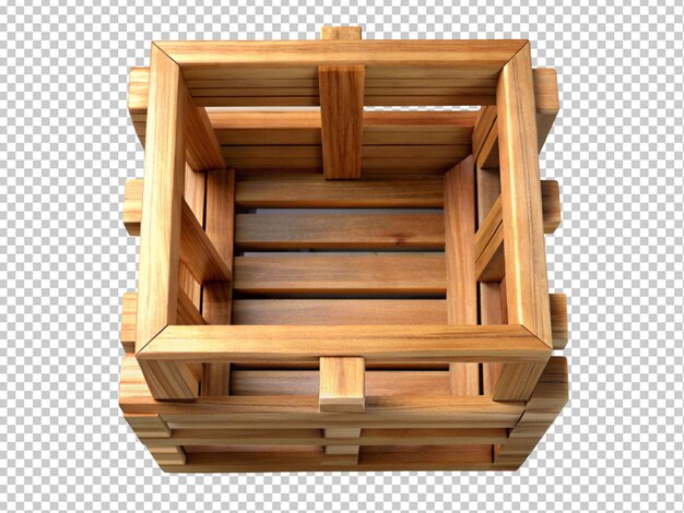 PSD caja de madera para frutas