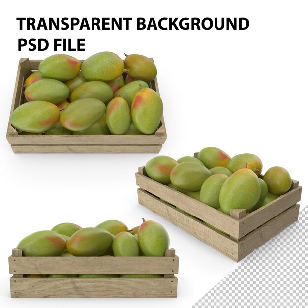 PSD caja de mangos png