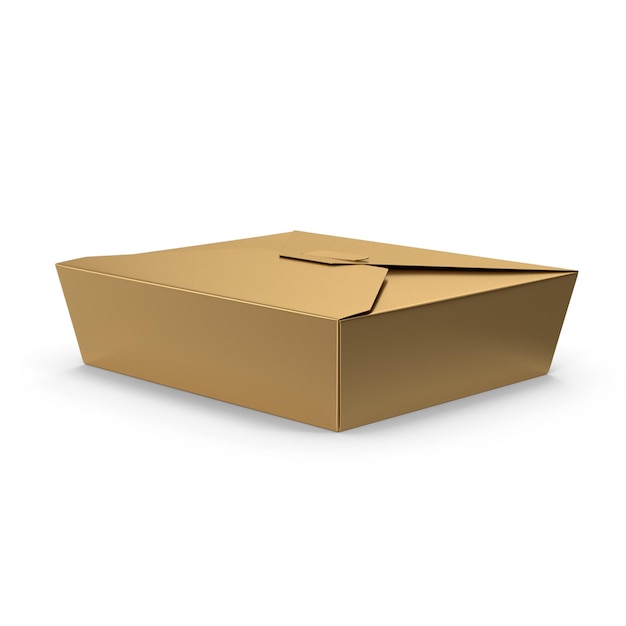 una caja marrón con una etiqueta marrón que dice un en la parte inferior