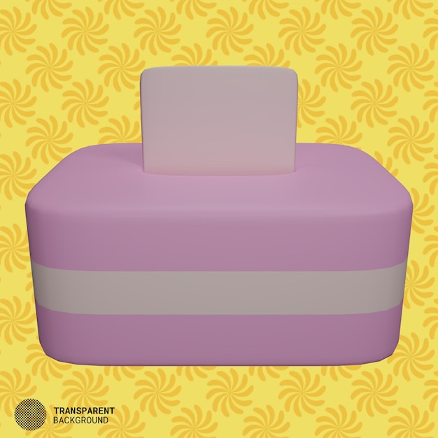 Caja de pañuelos rosa