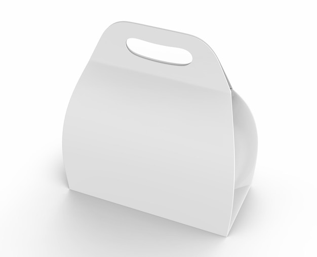 PSD caja de pastel blanco de renderizado 3d